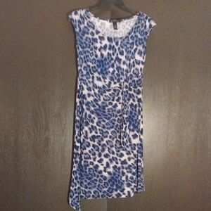 INC International Concepts Blue and White Animal Print Dress